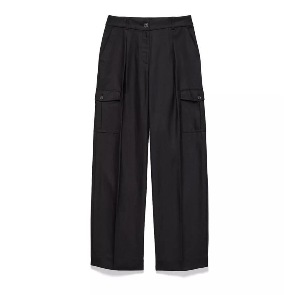 Drapey Cargo Pants Wide Leg Loft Size 6P Linen Summer NWOTβ